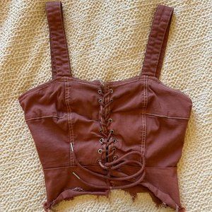 BLANKNYC Rose Corset Top, size S